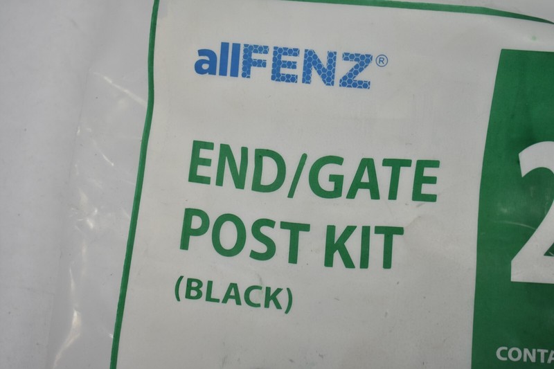 AllFenz End Gate Post Kit Black 2-3/8" Post End EPS238BL Hardware Pack Kit gallery