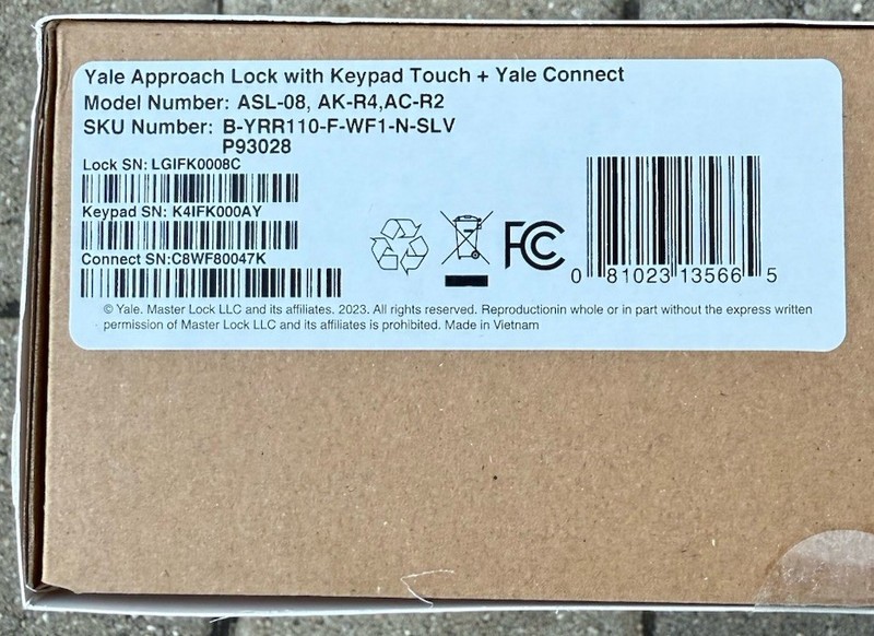 Yale Approach Smart Lock Wi-Fi Bluetooth Deadbolt Keypad-Silver Argent-NEW! gallery