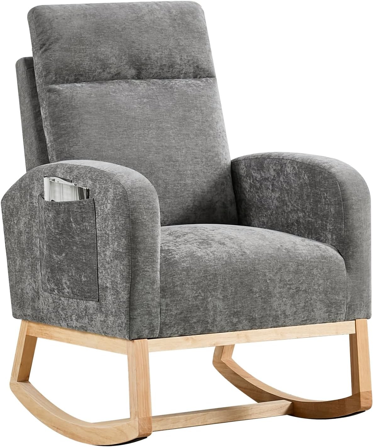 Comfortable Glider Chair for Nursing,Reading, Relaxing,Sturdy Wood Frame,300 lbs gallery