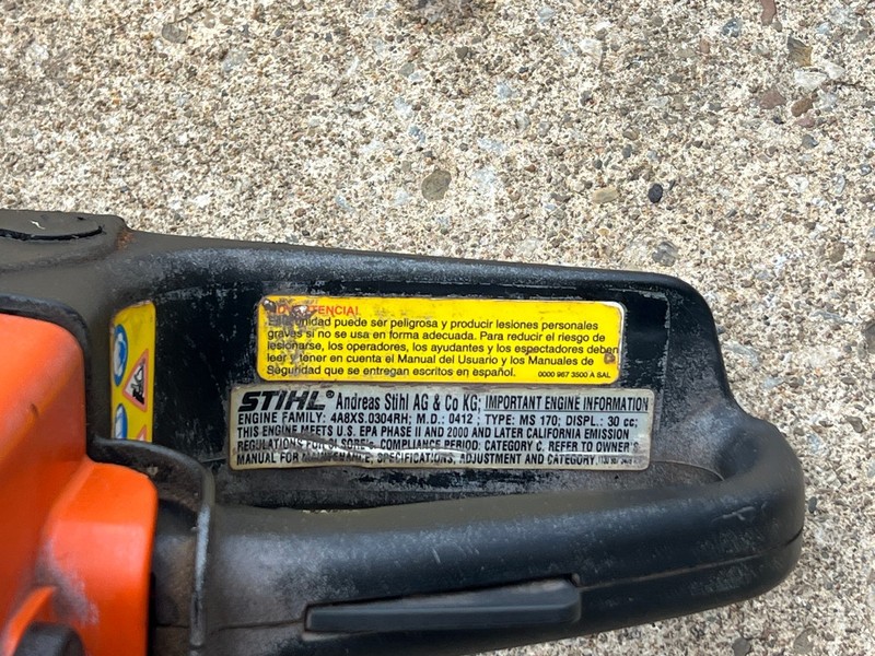 Stihl ms 170 chainsaw - runs gallery