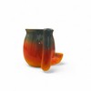 Green Red Yellow Mug w/ Pipe Handle | 13oz Coffee Cup | New gallery