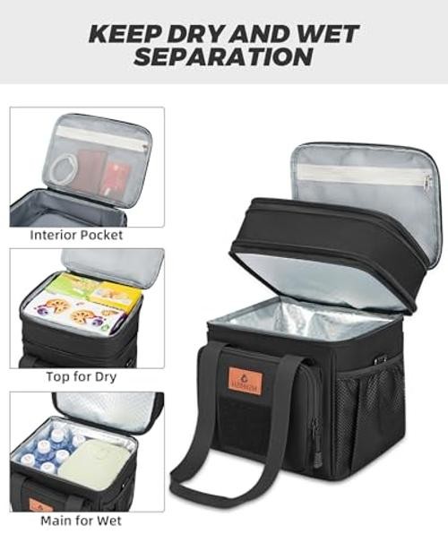 Expandable Tactical Lunch Box for Adults, Durable Insulated Large A_Black gallery