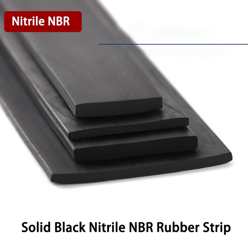 Solid Nitrile NBR Rubber Strip - Black Sealing Rubber Strip - Various Sizes gallery