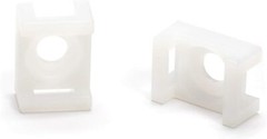 Cable Tie Mounting Base – White – Mount Saddle Type Wire Holder – 100 Pack