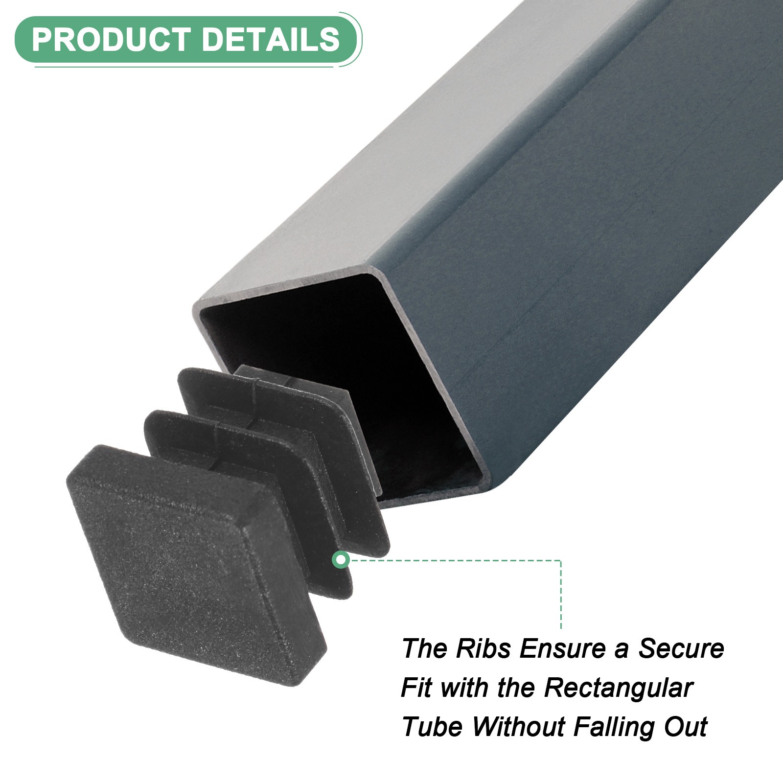 50-Pack Square Plastic Cap, 1/2 x 1/2 Inch Plastic Square Hole Plugs gallery