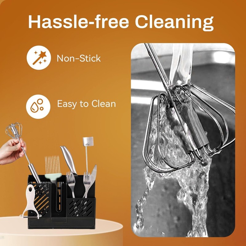Semi-Automatic Egg Whisk Hand Push Egg Beater Stainless Steel Blender Mixer Tool gallery