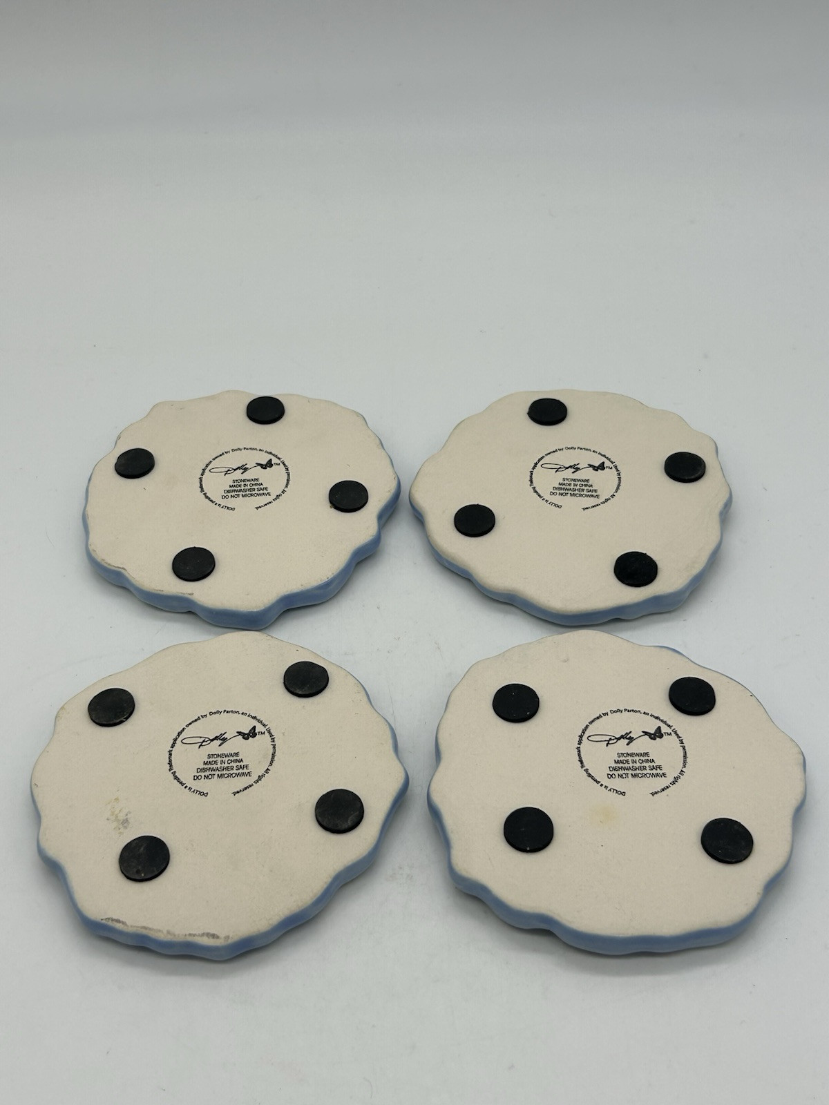 Dolly Parton Blue Flower Stoneware Coasters (Set of 4) gallery