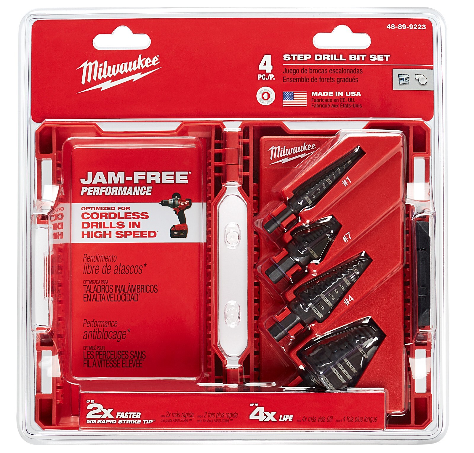 Milwaukee Step Drill Bit Set (4 Pieces) (48-89-9223) gallery