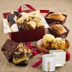 Gourmet Bakery Assortment Gift Box With Scented Candle Freshly Baked Sweet Treat