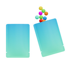 100/500/1000 Ombre Gradient Flat Open Fill Heat Sealable Beauty Packaging Bags