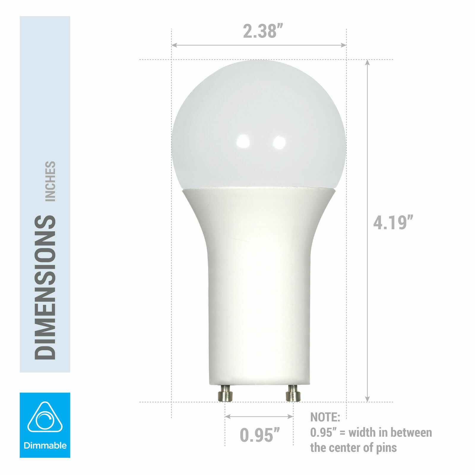 9.8W =60W Dimmable A19 LED 35K Neutral White Frosted Twist Lock GU24 Base Bulb gallery