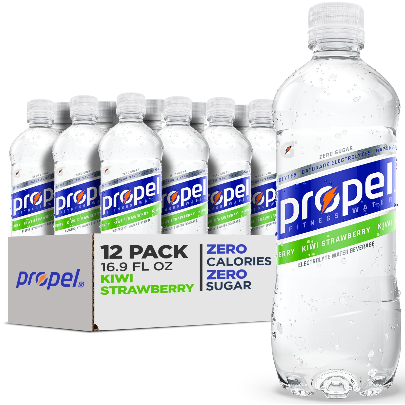 Propel, Kiwi Strawberry, Zero Calorie Sports Drinking 16.9 Fl Oz (Pack of 12) gallery
