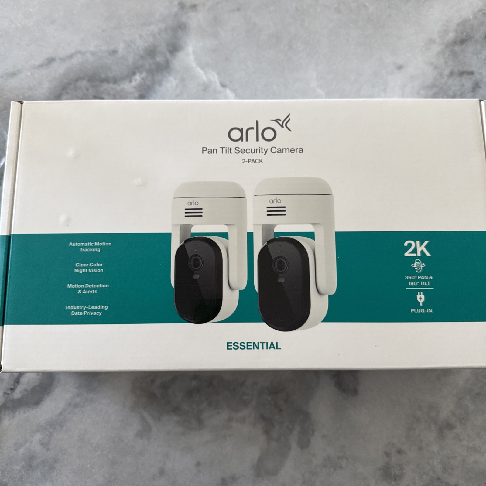 Arlo Essential Pan Tilt Security Camera 2K - Wired Plug-in Power Outdoor Came... gallery