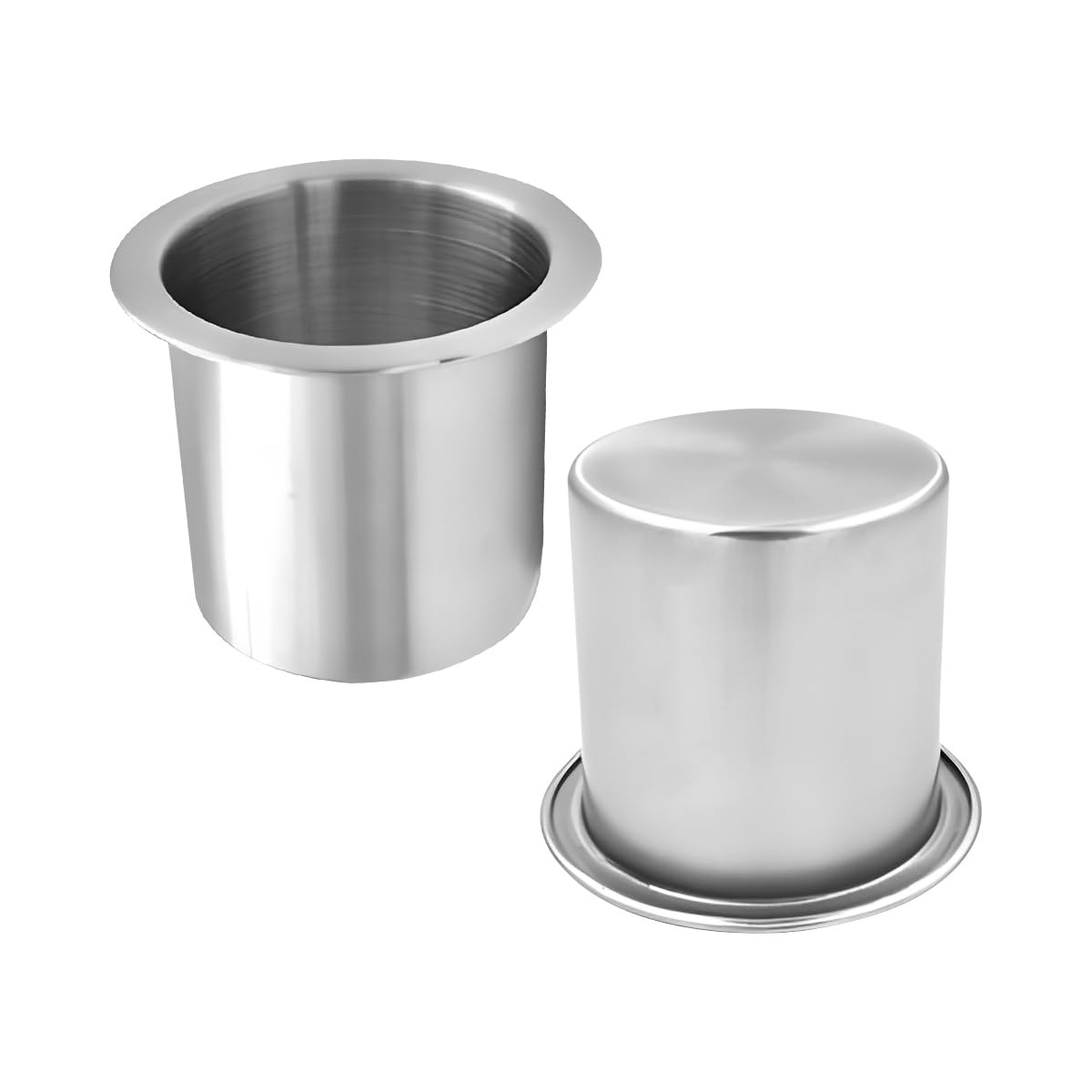Universal Dropin Car Cup Holder, 2PCS Stainless Steel Drink Storage Insert gallery