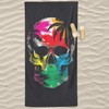 Skull Microfiber Beach Towel Oversize, 300GSM Large 63"x31.5", Quick Drying, ... gallery