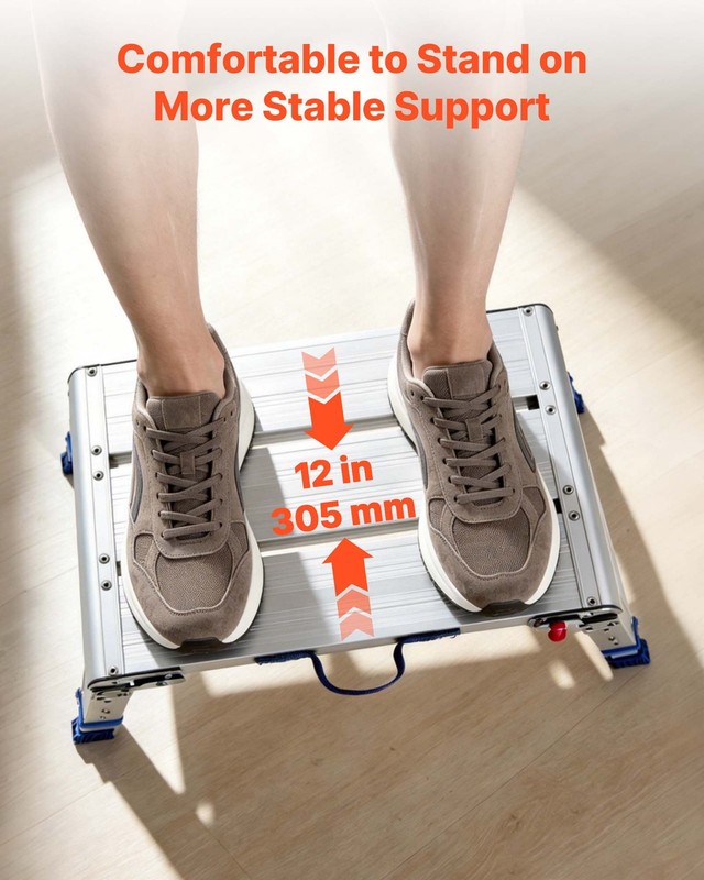 VEVOR Folding Work Platform Adjustable Height 12-16 in 500 lbs Step Stool gallery