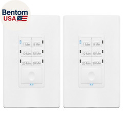 Countdown Timer Switch for Bathroom Fans and Household Lights, 1-5-10-15-20-30 M