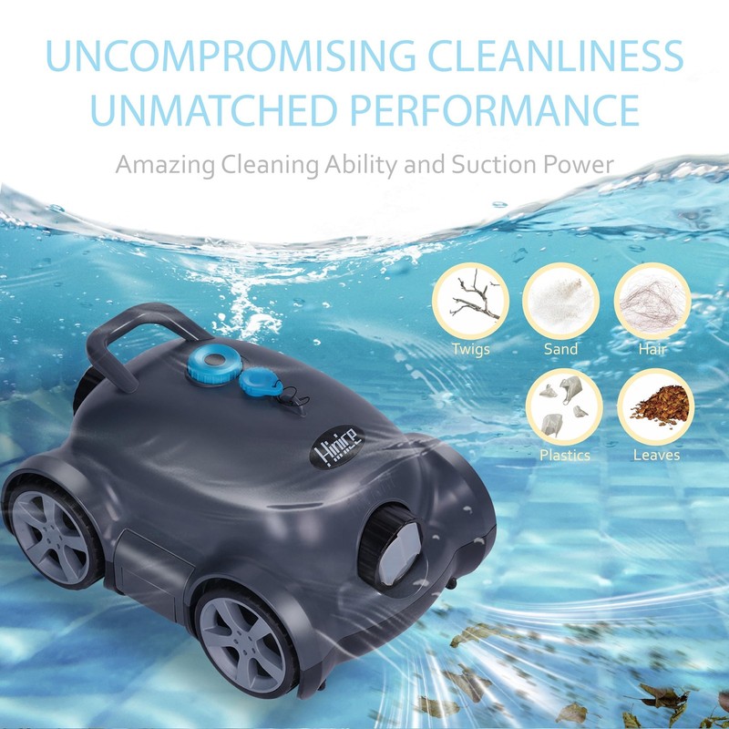 Cordless Robotic Pool Cleaner,Automatic Pool Vacuum Robot for In-Ground/Above... gallery