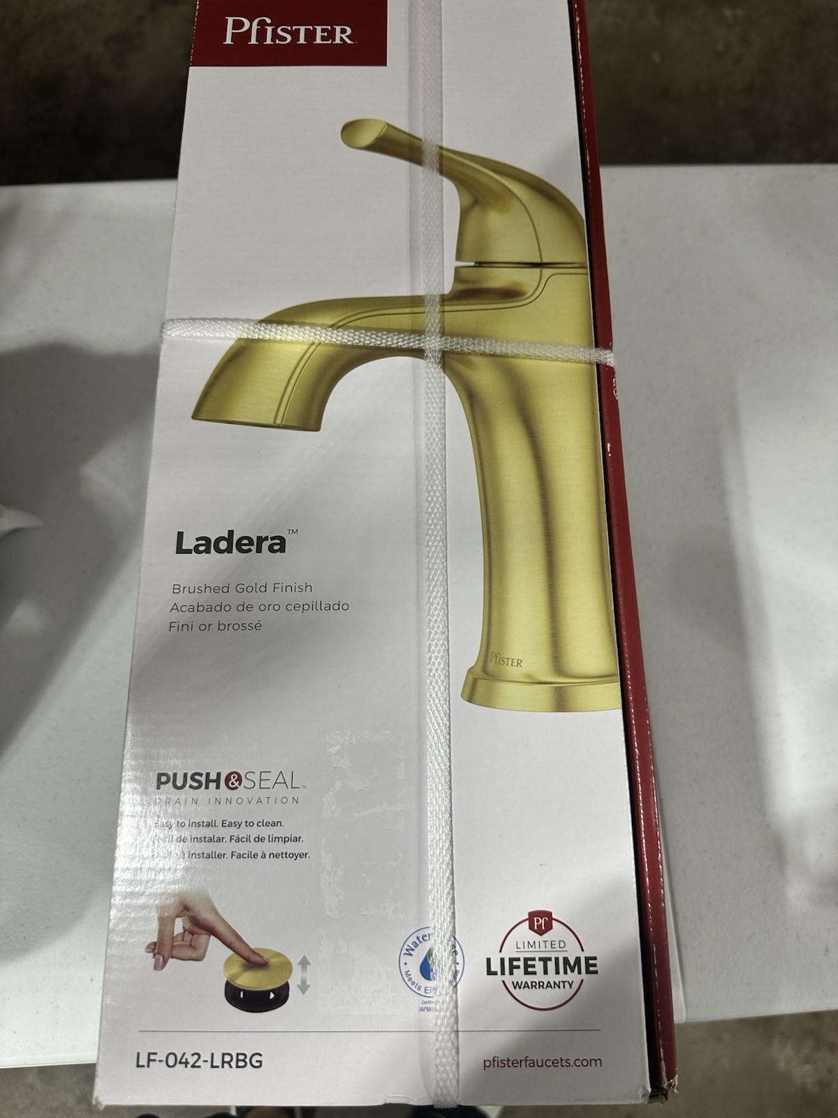 SEALED: Pfister bathroom One-handle single BRUSHED GOLD Ladera faucet gallery