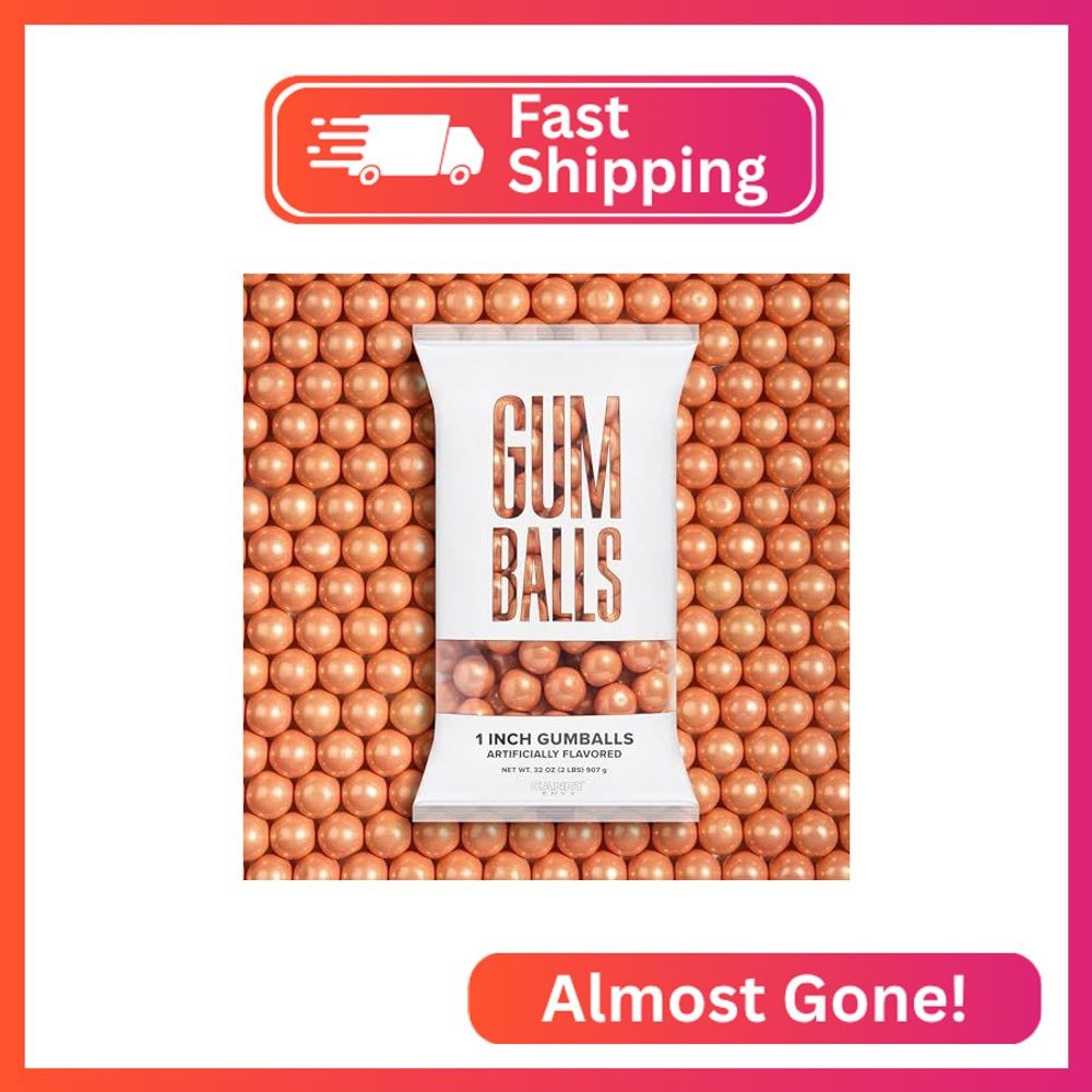 Candy Envy - Shimmer Rose Gold Gumballs - 1 Inch - Approximately 113 Gumballs Pe gallery
