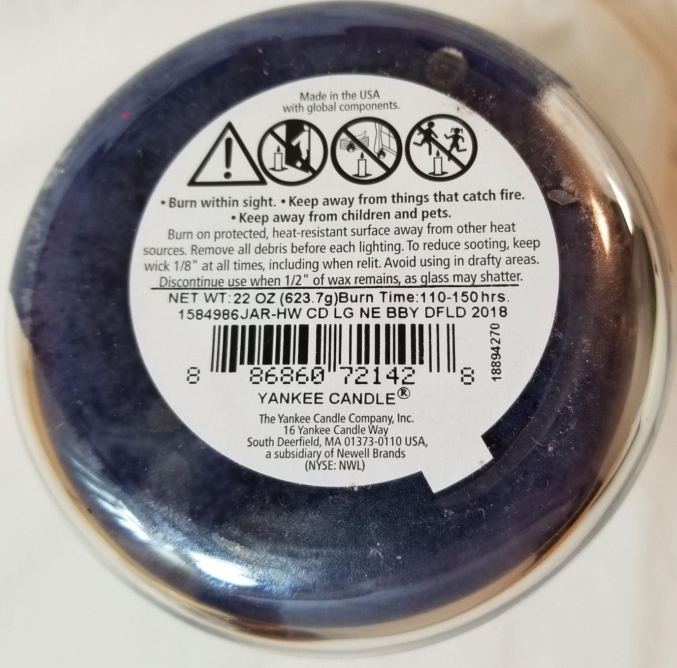 Yankee Candle NEW ENGLAND BLUEBERRY Large Jar 22 Oz Blue Picture May Vary gallery