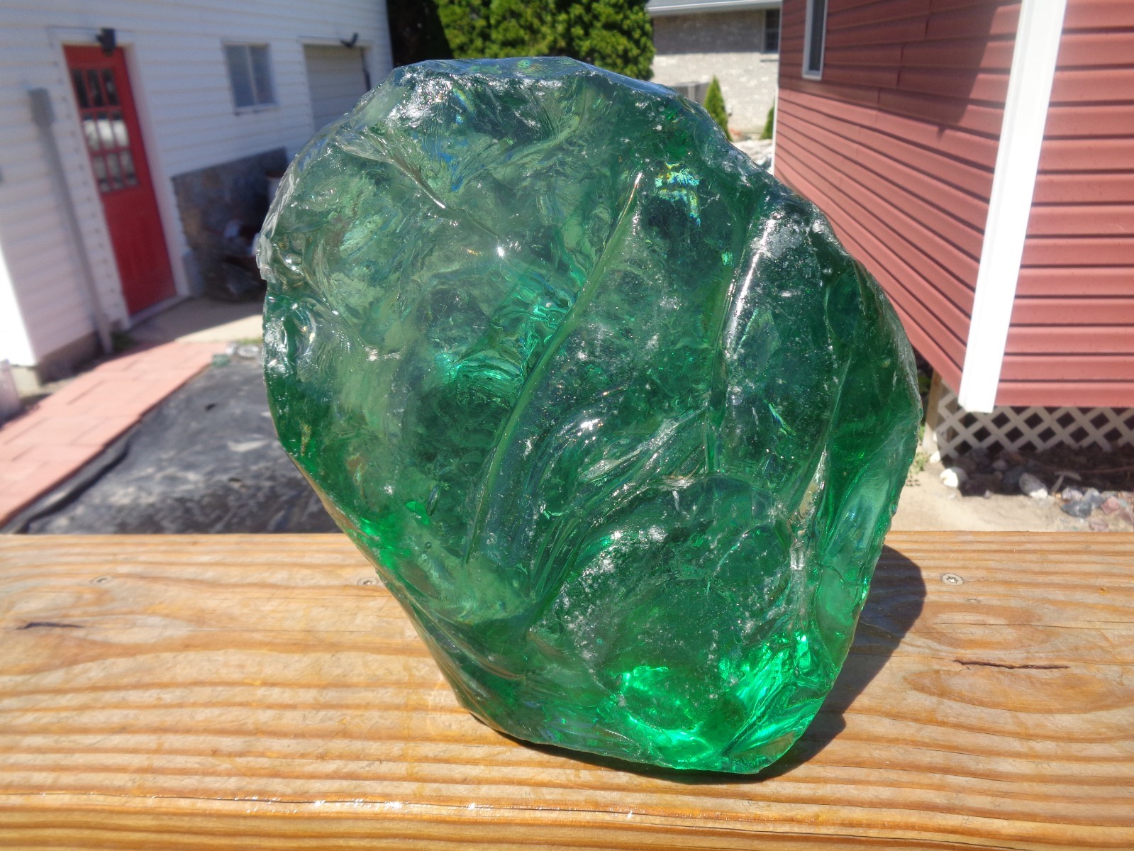 Glass Rock Slag Pretty Clear Lime Green 14.6 lbs 97C Rocks Landscape Aquarium gallery