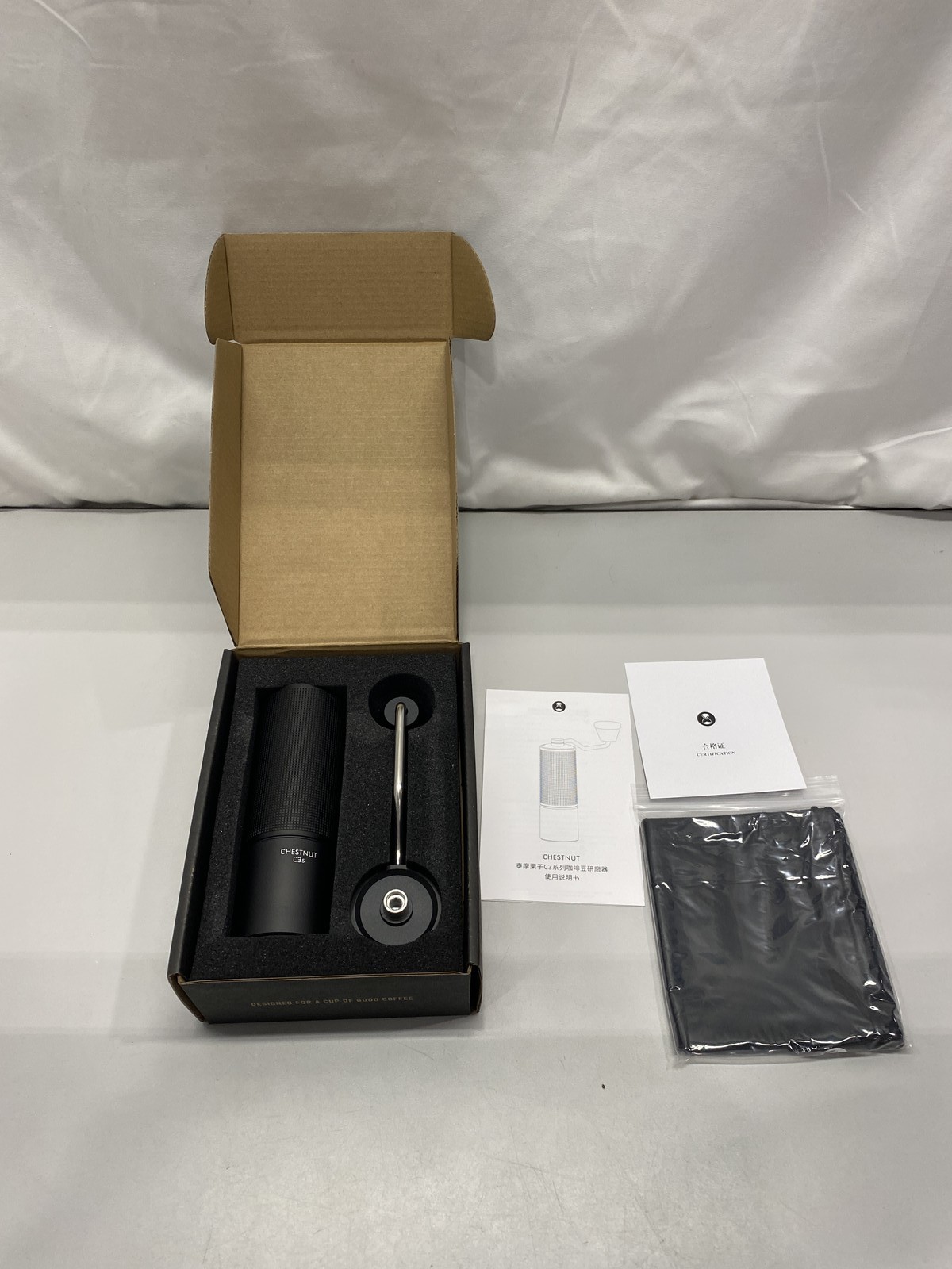 TimeMore Chestnut C3S Manual Coffee Grinder Stainless Steel In Black gallery