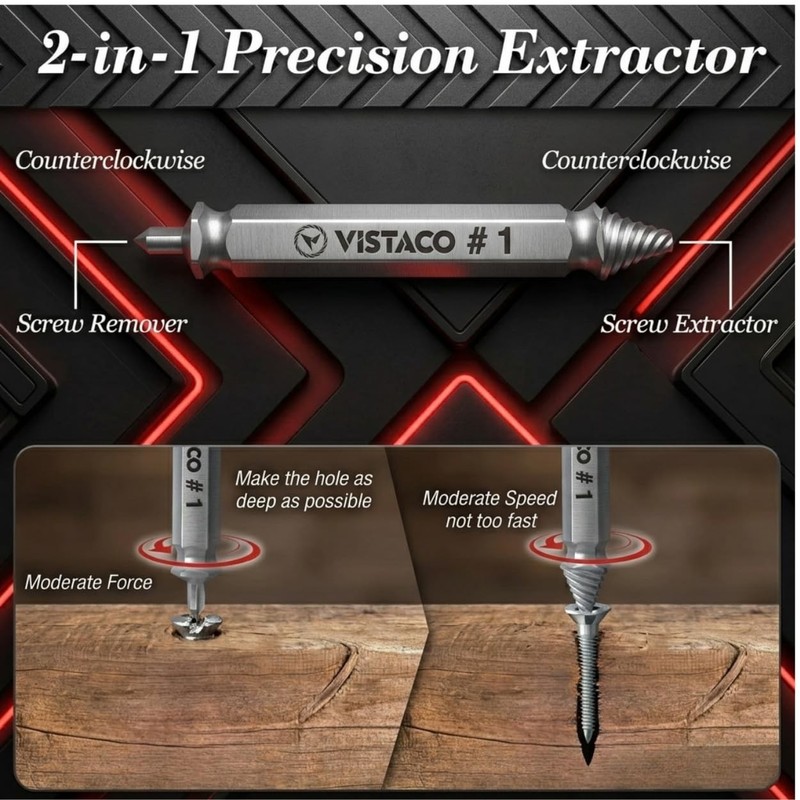 10 Pcs Screw Extractor Set Easy Out Set for Stripped Screws, Broken Bolts and... gallery