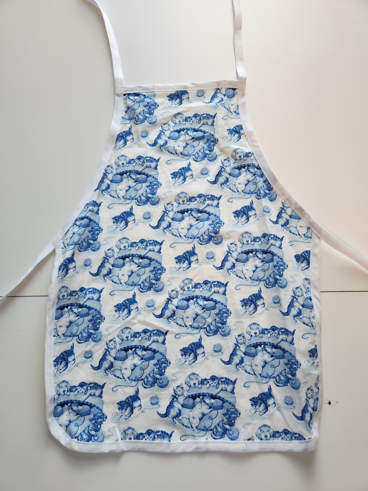 Handmade Children's Puppy And Kittens Apron For Ages 2 To 5 Years. gallery