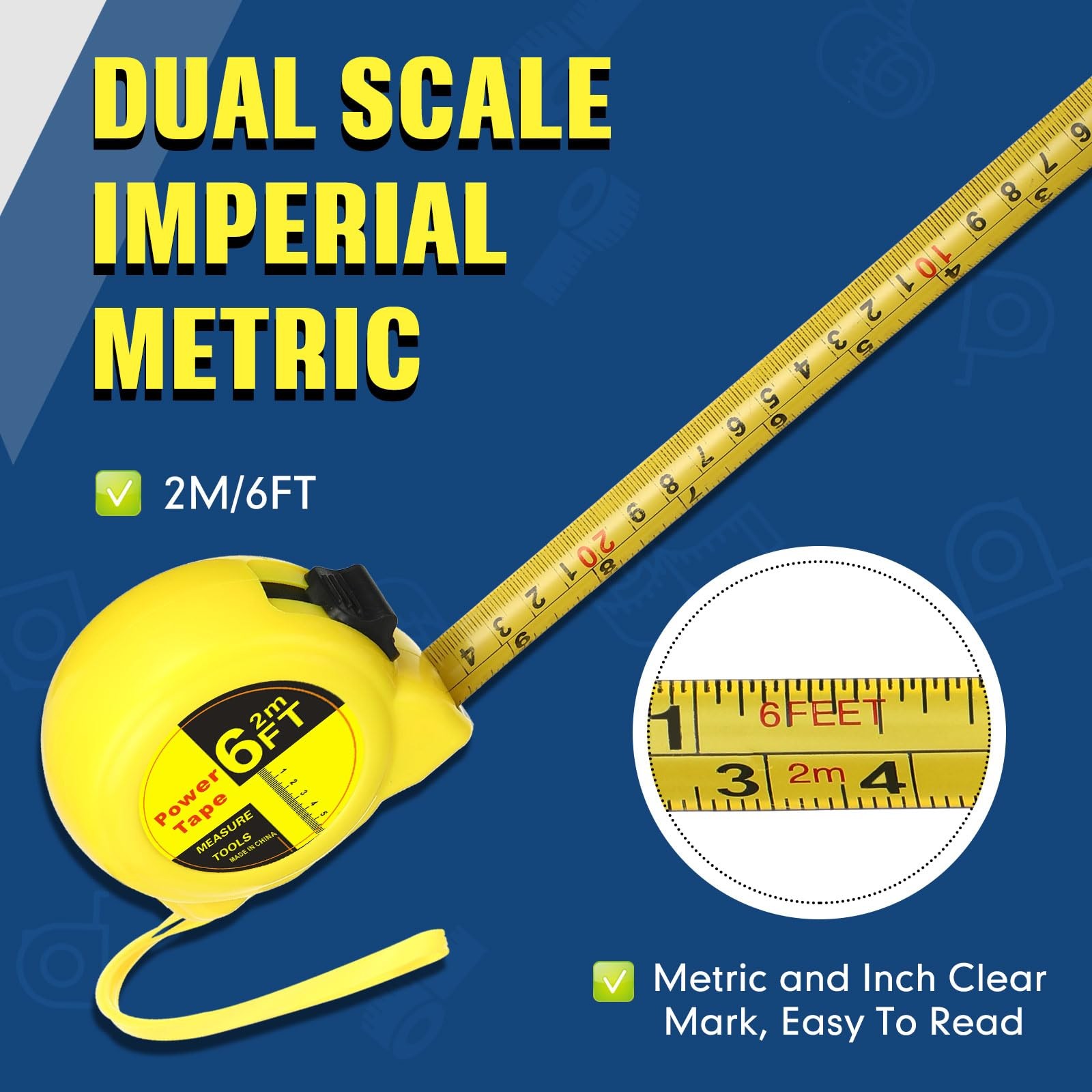 24 Pcs 6 ft Mini Tape Measure Retractable Bulk Small Measuring Tape Pocket Si... gallery