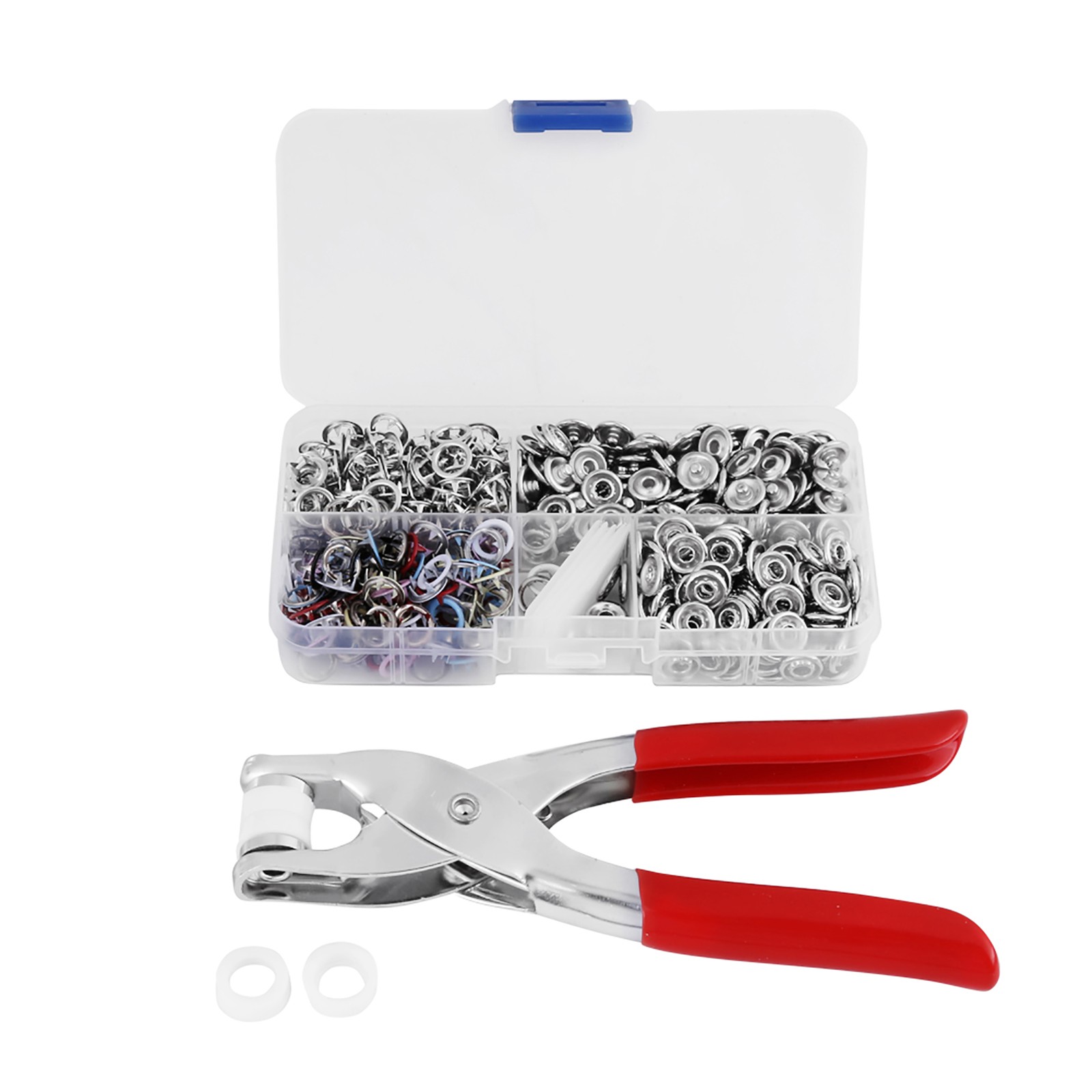 120 Sets Mix Colors Metal Prong Snap Buttons Fasteners Press Studs Plier Setting gallery