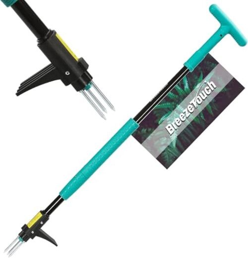 39" Weed Pulling Tool, 3-Claw Detachable Weed T-shaped Handle Common Teal gallery