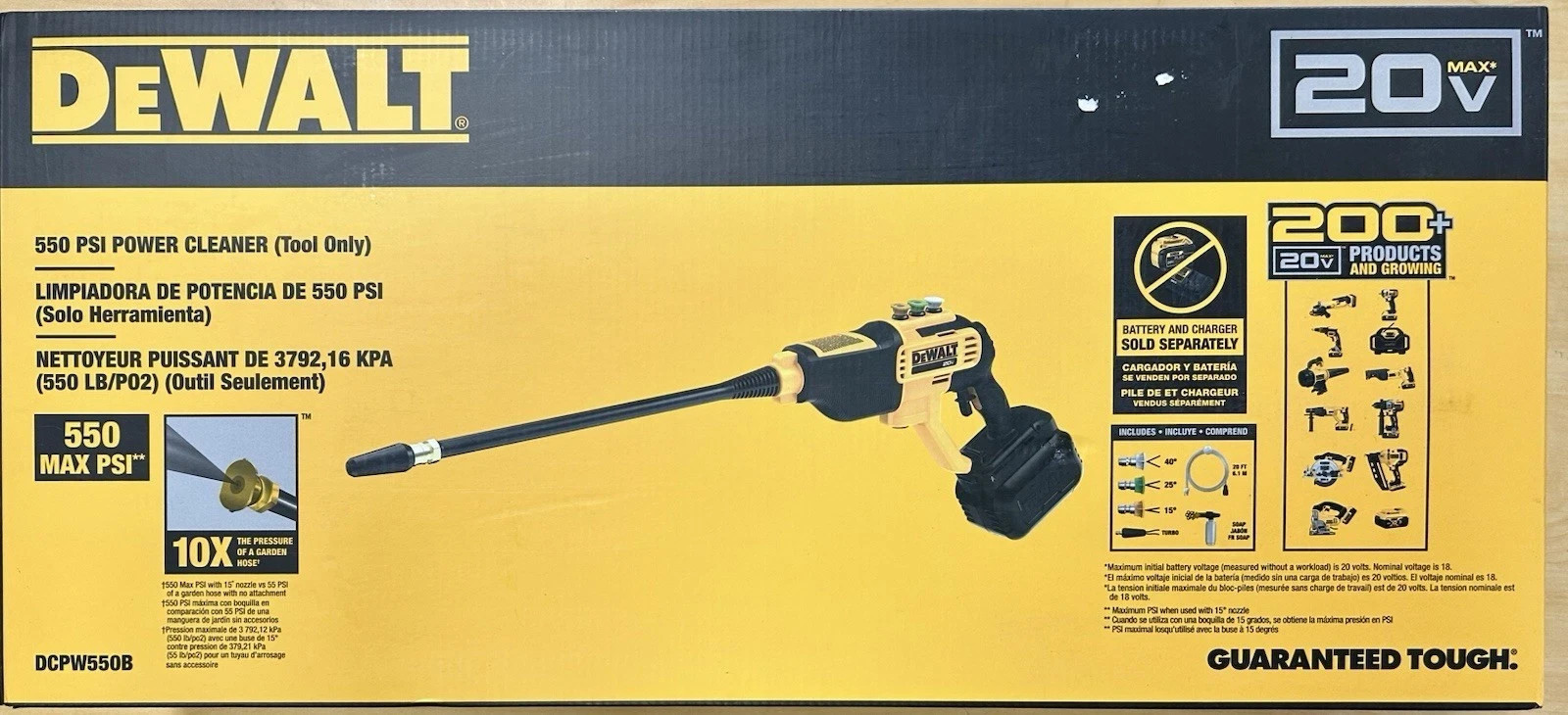 DEWALT DCPW550B 20V 550 PSI Power Cleaner Pressure Washer gallery