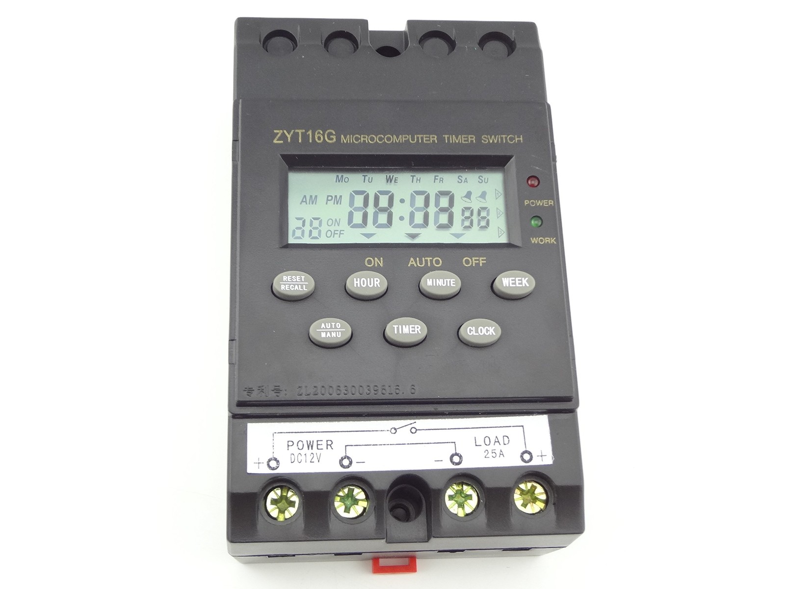 Programmable Timer Switch 12V DC 25A with LCD Display Weekly Controller gallery