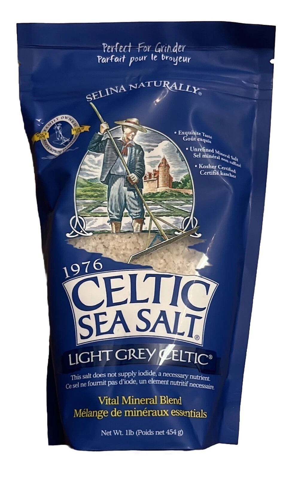 Light Grey Celtic Sea Salt 1 Pound Resealable Bag Additive-Free gallery