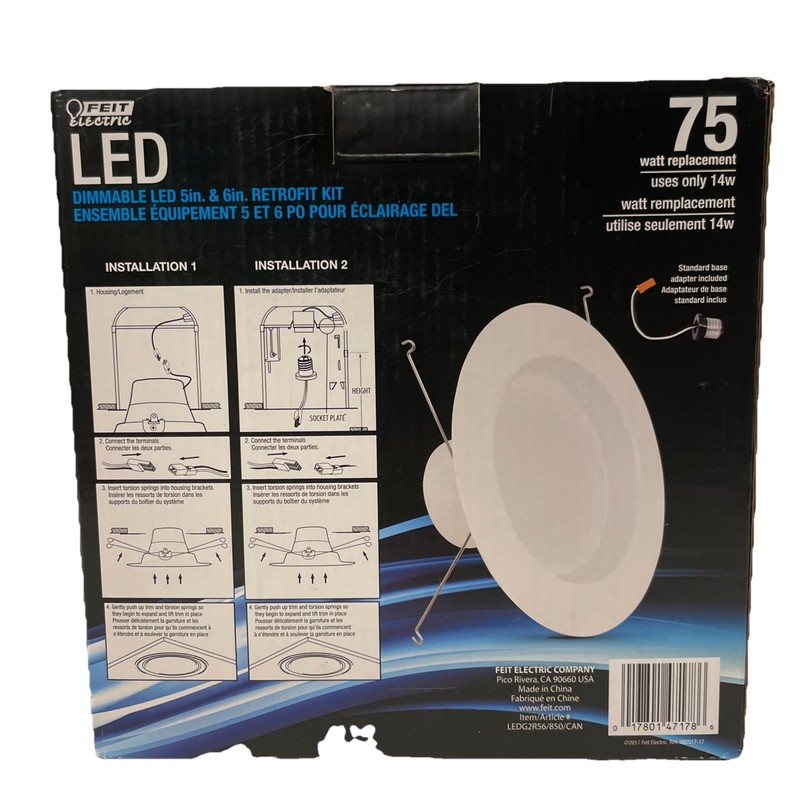 Feit Dimmable LED 5/6 in 75 Watt Replace Can Light 925 Lumen 5000K Retrofit Kit gallery