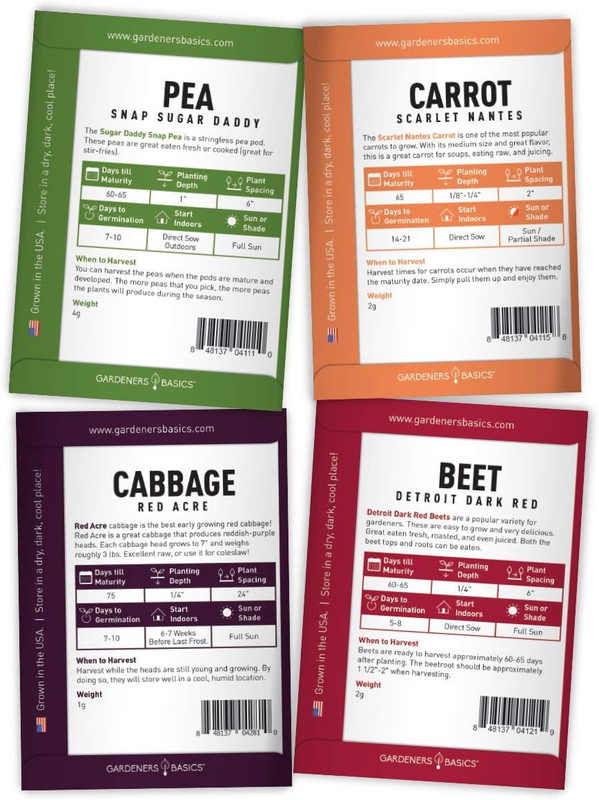 Winter, Fall, and Spring Vegetable Seeds for Planting | Cool Weather Crops | 8 V gallery