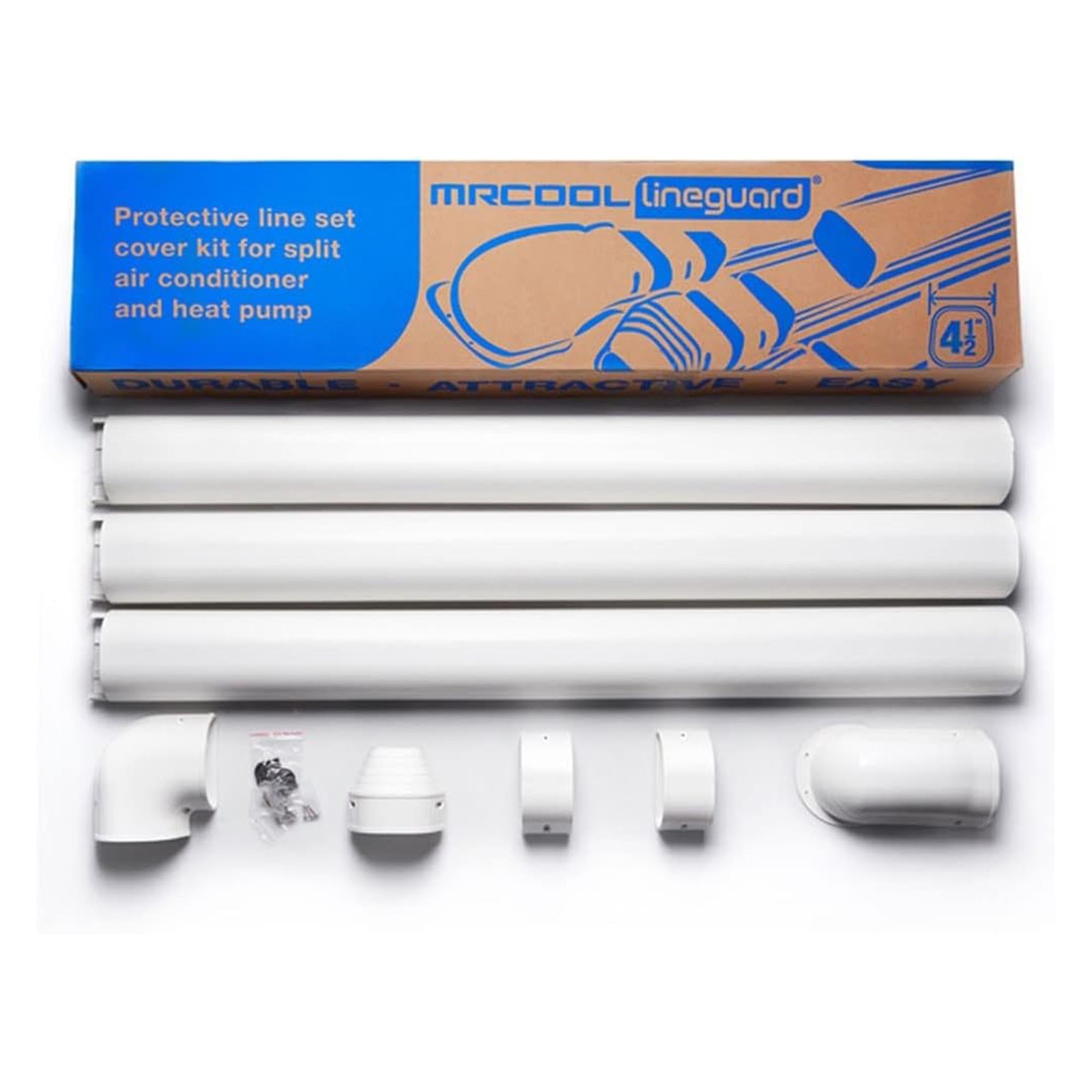 MrCool LineGuard 4.5" Line Set Cover Kit, Durable HVAC Line Protection, 12 Ft gallery