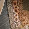 Oval Braided Sunflower Floral Area Rug 2 x 4 ft Brown Beige Black gallery