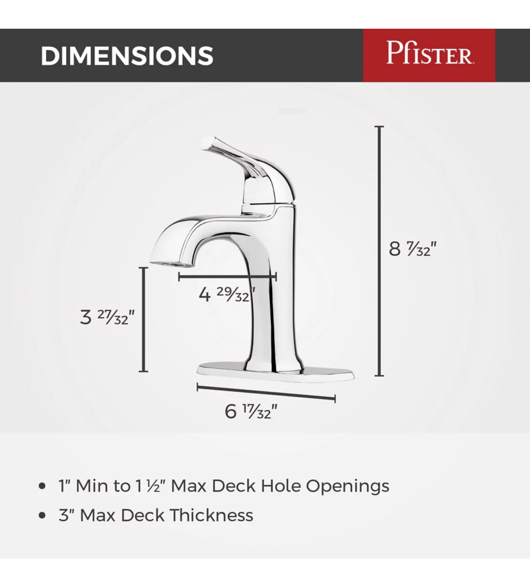 Pfister Ladera Single Handle Bathroom Faucet in Polished Chrome LF-042-LRCC gallery