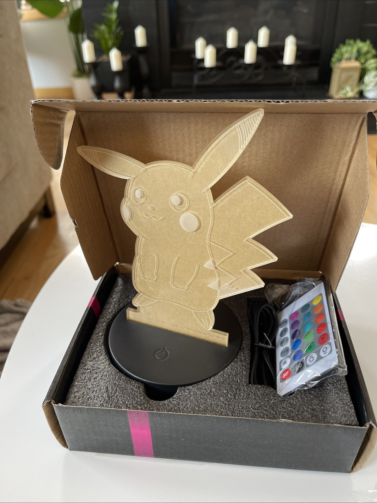 3D Creative Visualization Lamp 3D Pikachu With Remote Control New J gallery