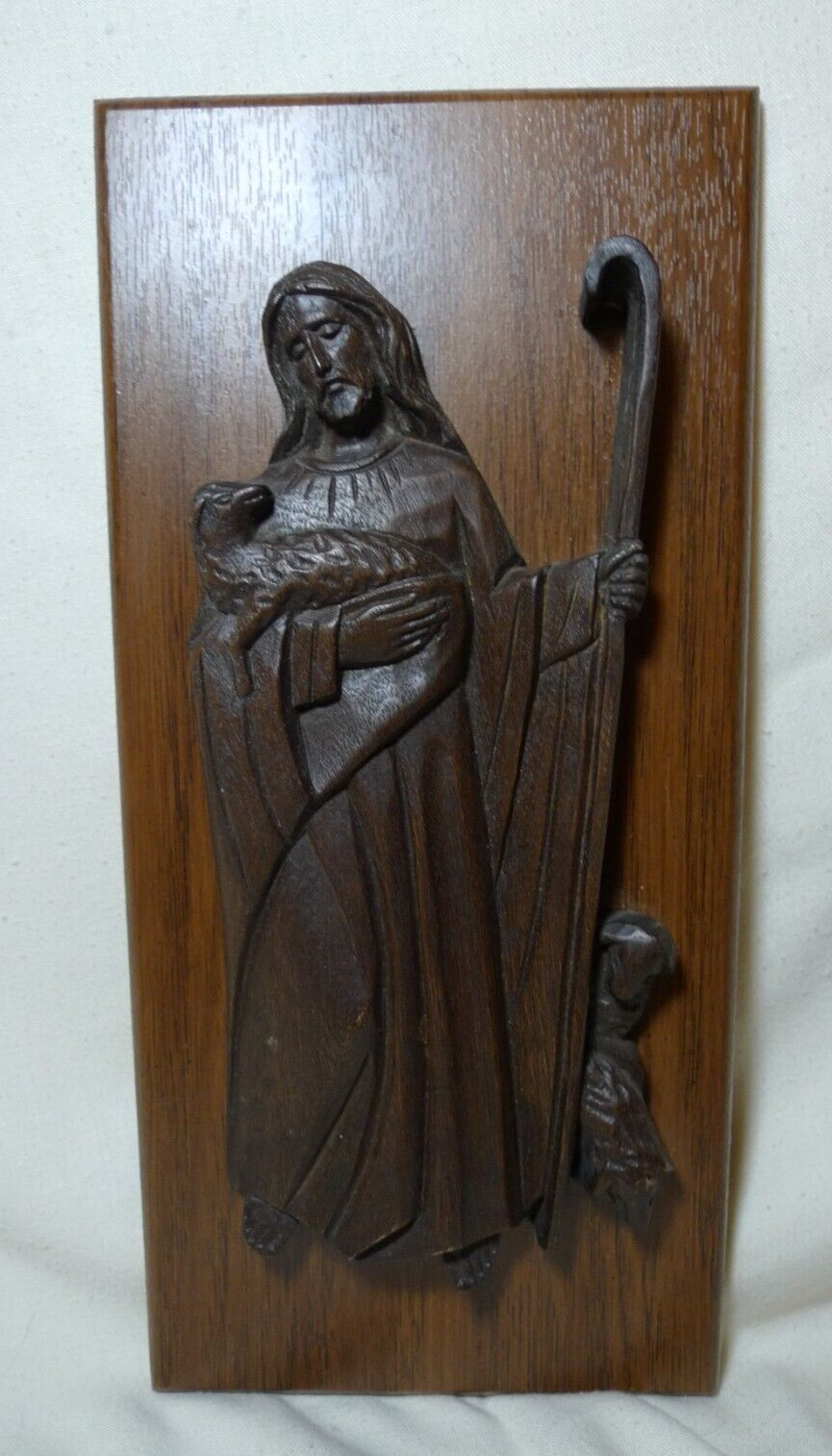 Wall Decor The Good Shepherd Sheep 3D Mounted on Faux Wood 13 x 6 in. gallery