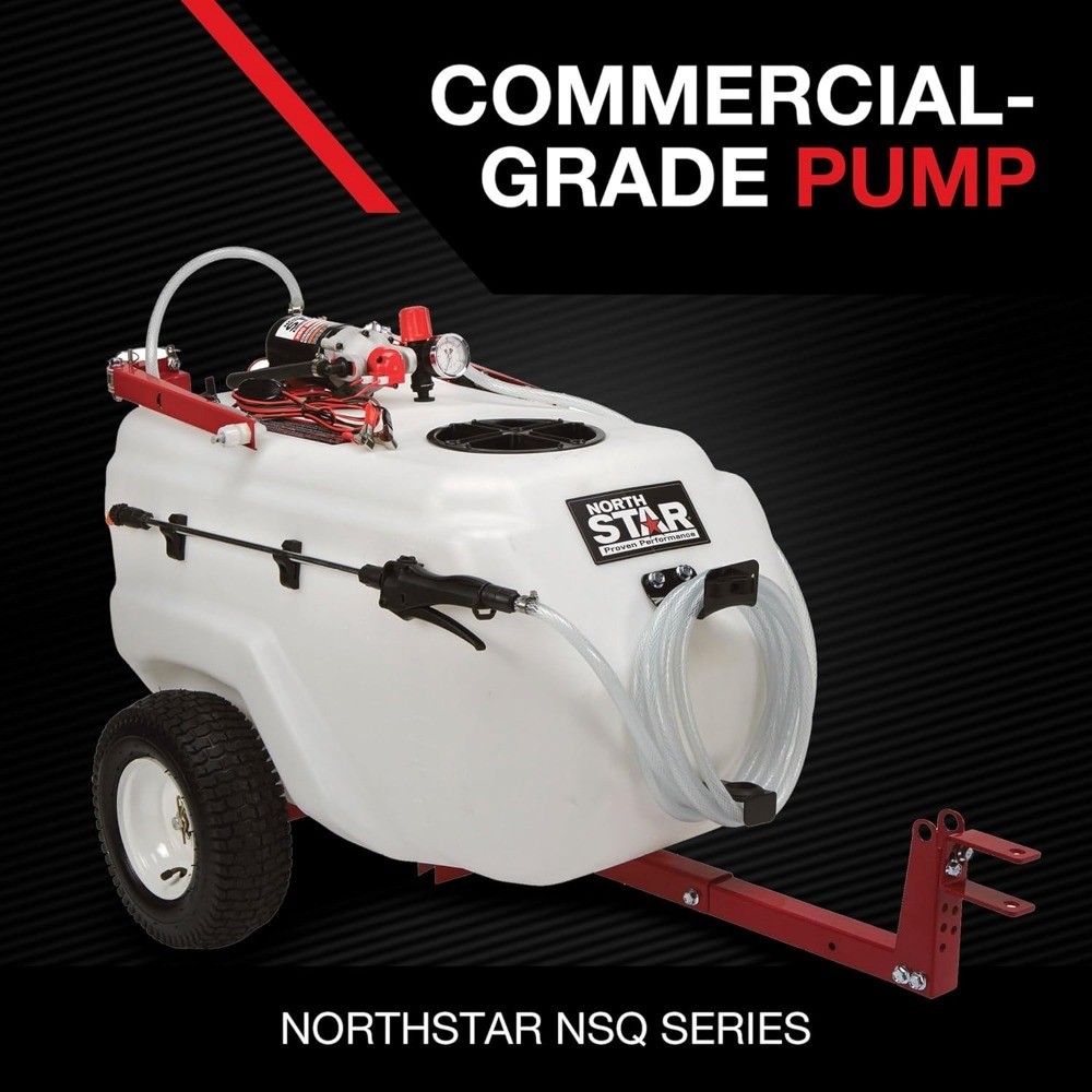 Tow Behind Trailer Mounted Boom Broadcast and Spot Sprayer 31 Gallon Tank 2.2 gallery