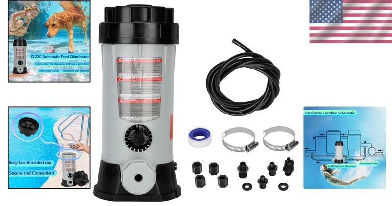 Professional CL220 Off-line Automatic Chlorinator, 9 lbs Capacity for Pool & ... gallery