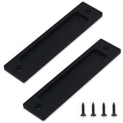 2Pcs Rectangular Recessed Door Pull Handle with Screw, Flat Backside M…