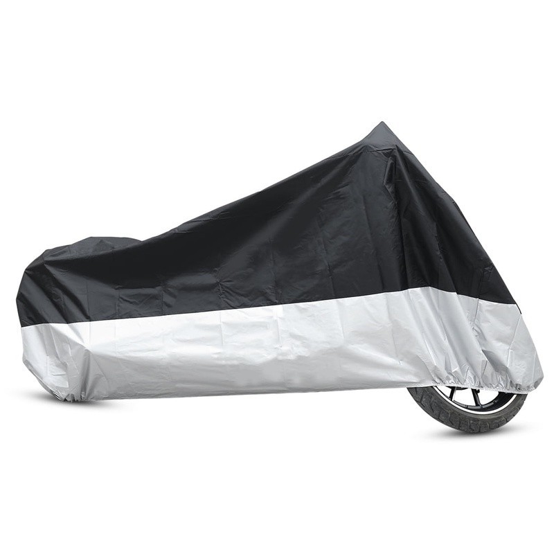 Waterproof Motorcycle Cover 190T Polyester UV Resistant Dust Wind Elastic Hem US gallery