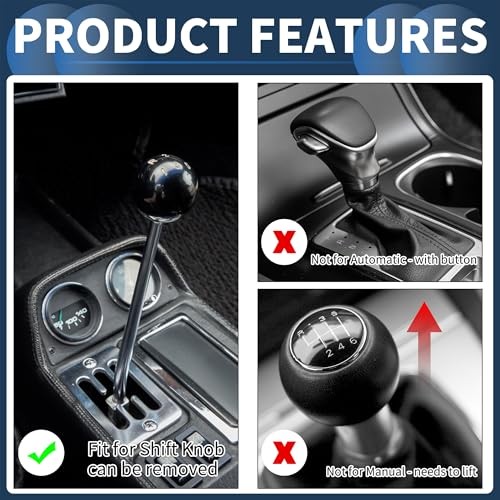 Car Shift Knob Universal for Automatic and Manual Vehicle Gear 25cm Blue gallery