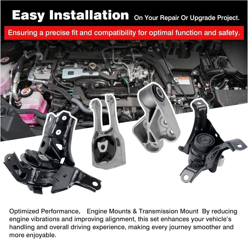 4PCS Engine Motor Mounts & Automatic Trans Mount Set Fits Toyota C-HR 22-18 L... gallery
