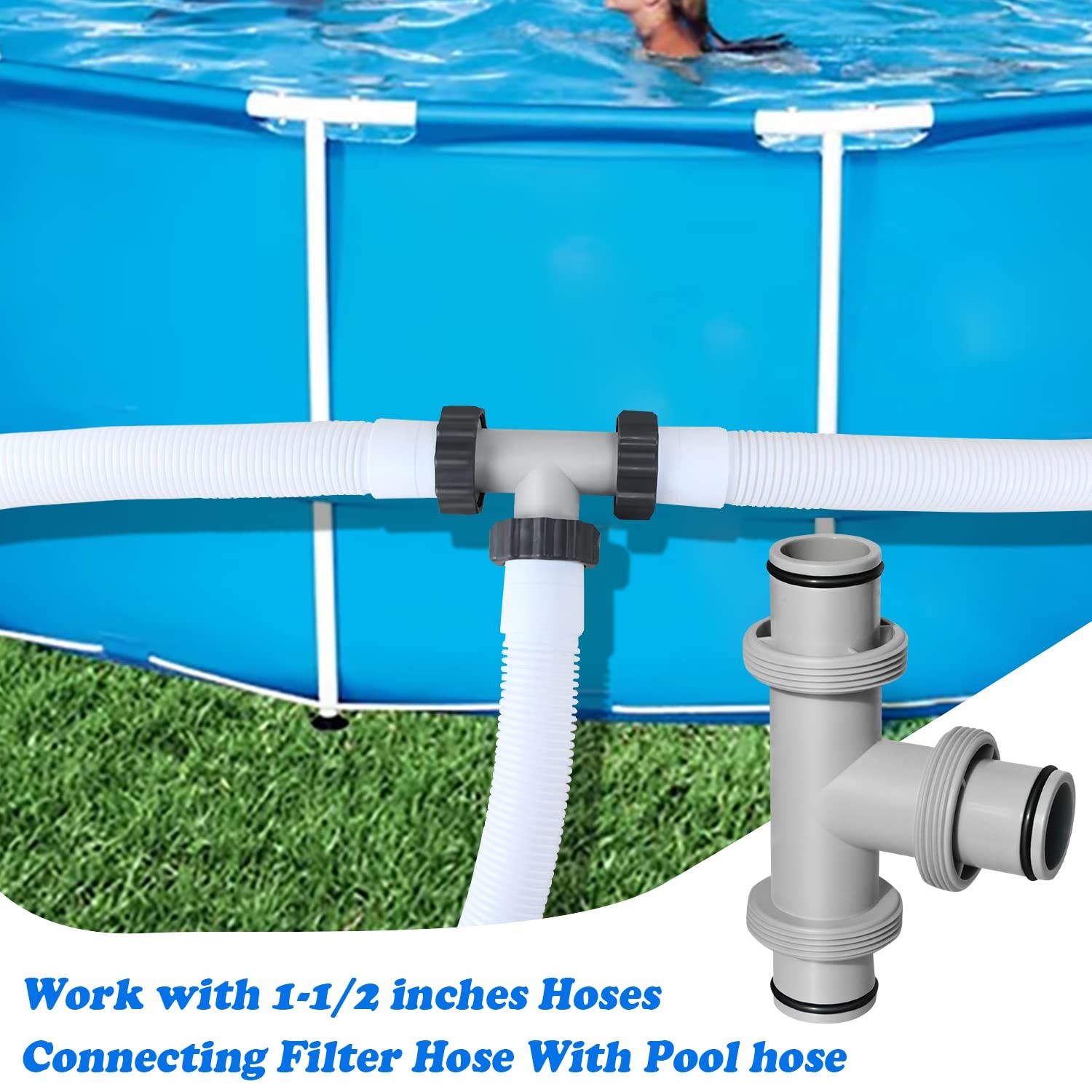 1.5" Pool Hose Adapter Connector for Filter Pumps and Above Ground Pools gallery