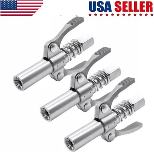 3Pcs 10000PSI Grease Gun Coupler Quick Release Lock Oil Injection Nozzle gallery